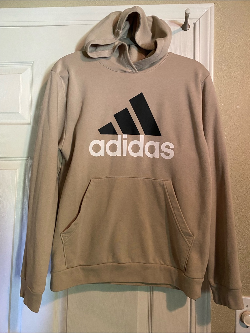 Adidas Tan Logo Pullover Hoodie